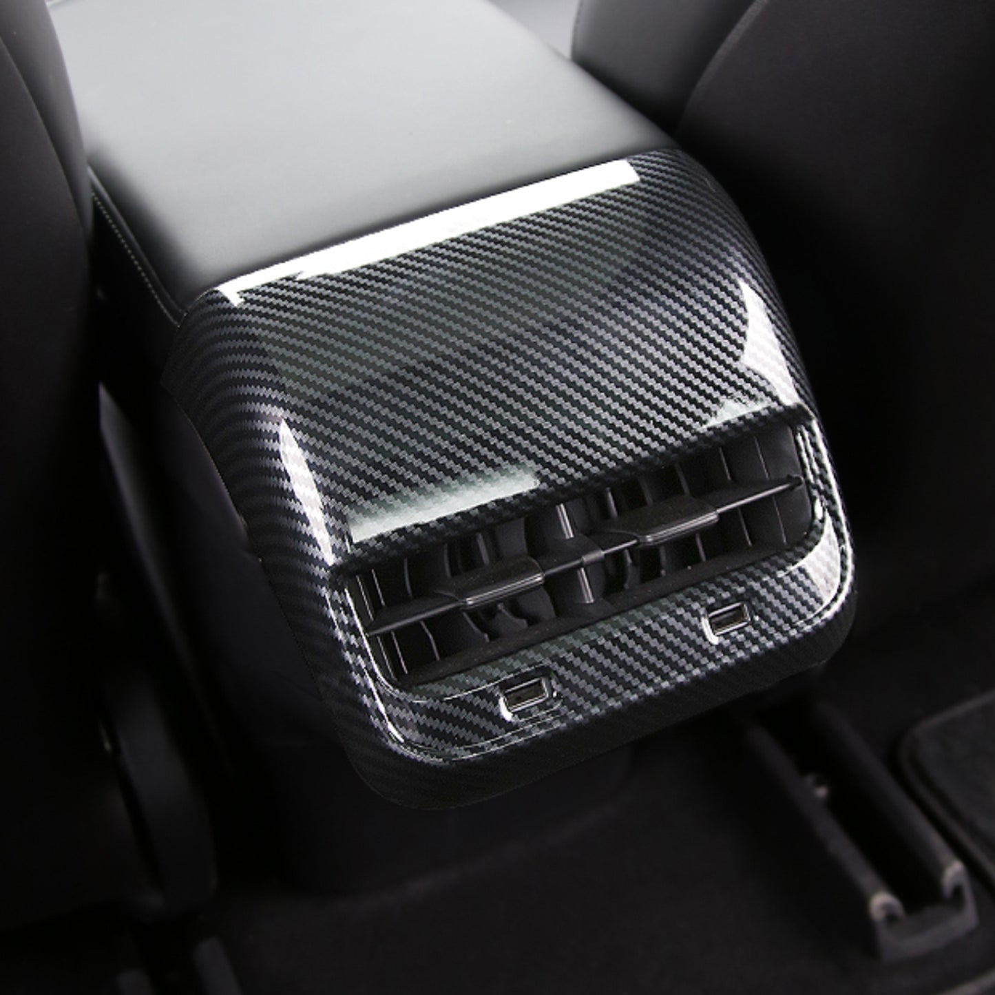 M30035 For Tesla Model 3 / Model Y Plastic Car Rear Air Vent Outlet Frame Interior Part