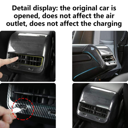M30035 For Tesla Model 3 / Model Y Plastic Car Rear Air Vent Outlet Frame Interior Part
