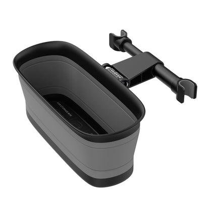 L65 Car Rear Seat Headrest Storage Box ABS+TPU Headrest Organizer Case with Mirror Function