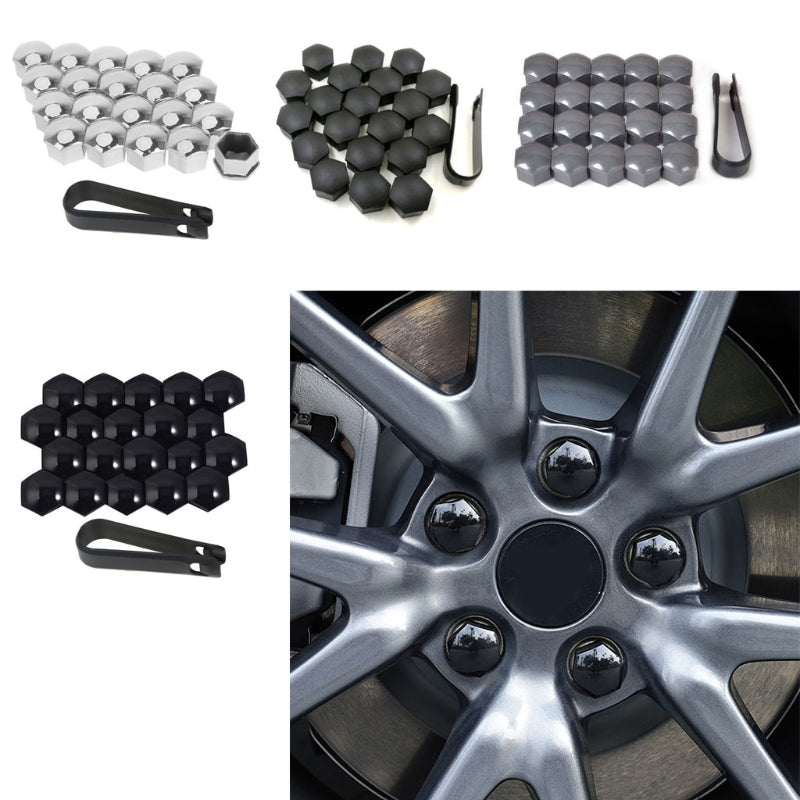 T98 20Pcs Wheel Screw Cap for Tesla Model 3 / X / S Car Nut Bolts Cap Tire Modify Dustproof Rustproof Cover Set
