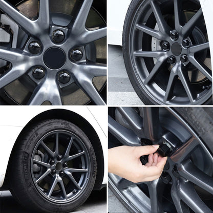 T98 20Pcs Wheel Screw Cap for Tesla Model 3 / X / S Car Nut Bolts Cap Tire Modify Dustproof Rustproof Cover Set