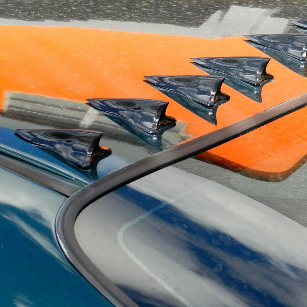 YT-1026 10Pcs / Set Auto Car Roof Shark Fins Vehicle Tail Wings Cover Trim Exterior Decoration Sticker