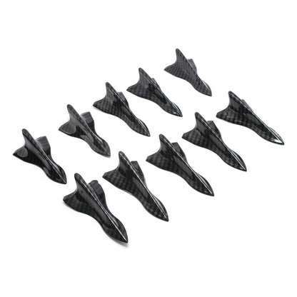 YT-1026 10Pcs / Set Auto Car Roof Shark Fins Vehicle Tail Wings Cover Trim Exterior Decoration Sticker