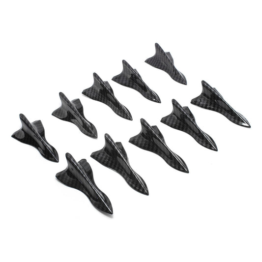 YT-1026 10Pcs / Set Auto Car Roof Shark Fins Vehicle Tail Wings Cover Trim Exterior Decoration Sticker