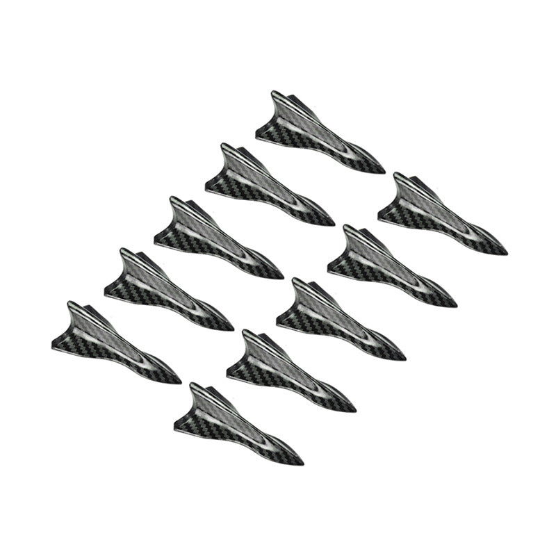 YT-1026 10Pcs / Set Auto Car Roof Shark Fins Vehicle Tail Wings Cover Trim Exterior Decoration Sticker