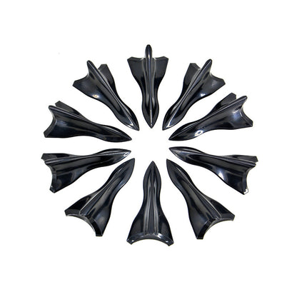 YT-1026 10Pcs / Set Auto Car Roof Shark Fins Vehicle Tail Wings Cover Trim Exterior Decoration Sticker