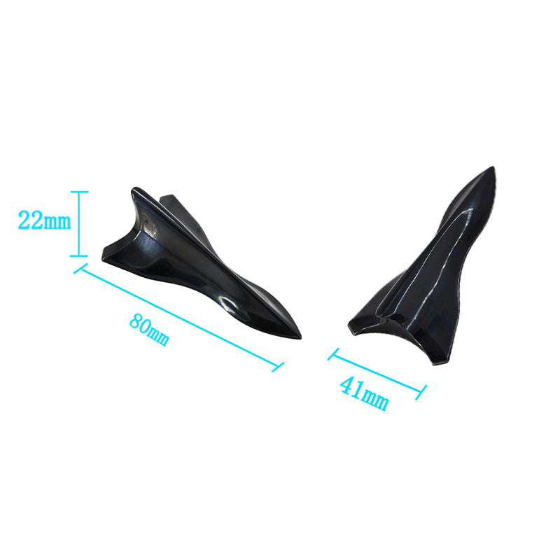 YT-1026 10Pcs / Set Auto Car Roof Shark Fins Vehicle Tail Wings Cover Trim Exterior Decoration Sticker