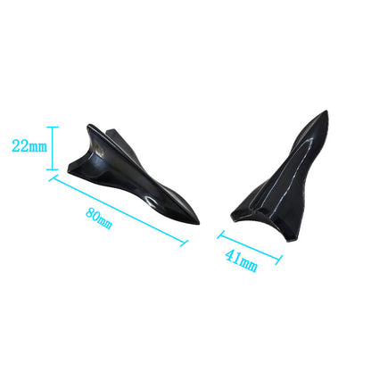 YT-1026 10Pcs / Set Auto Car Roof Shark Fins Vehicle Tail Wings Cover Trim Exterior Decoration Sticker