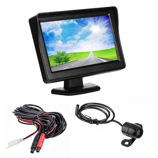 RH-303 4.3-inch TFT LCD Video Display Monitor with Mini Rear View Camera Parking and Reverse System Kit