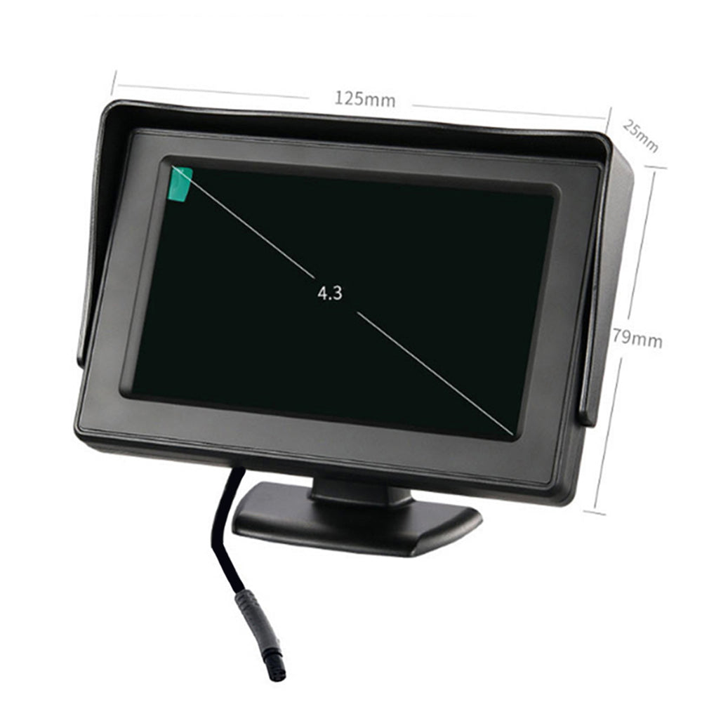 RH-303 4.3-inch TFT LCD Video Display Monitor with Mini Rear View Camera Parking and Reverse System Kit