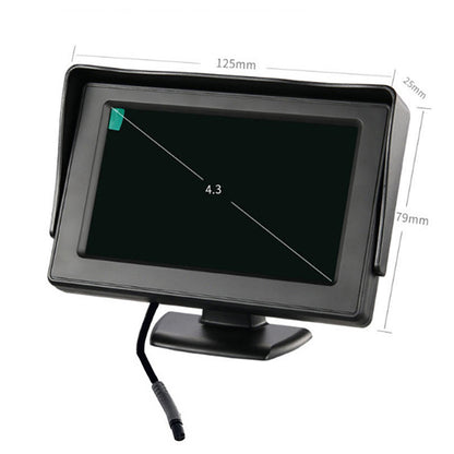 RH-303 4.3-inch TFT LCD Video Display Monitor with Mini Rear View Camera Parking and Reverse System Kit