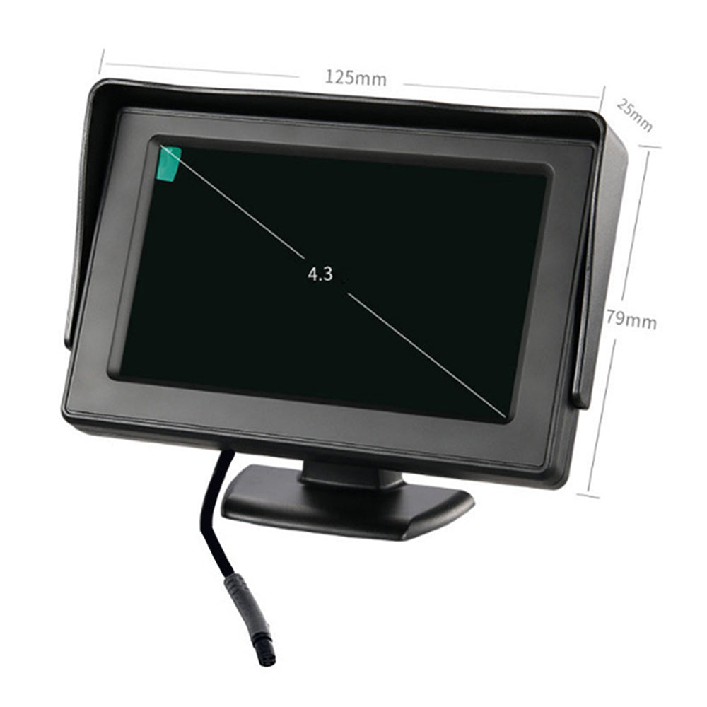 RH-305 4.3-inch LCD Video Display Monitor with 4-LED Light Camera Rear View Parking System Kit
