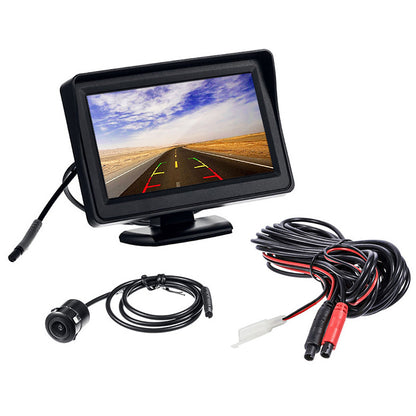 RH-304 4.3'' Display Screen Car Parking Reverse 170-Degree View Angle Round Rear Camera with Video Line