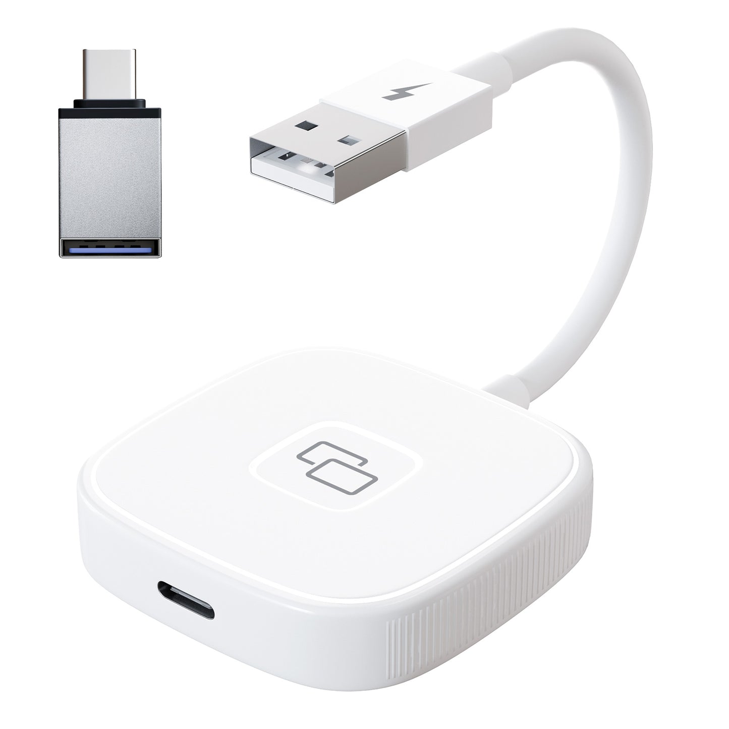 THT-020-7 Car Mirror Adapter AI BOX for iPhone Carplay to Car Display Adapter with USB-C Adapter, Wired Carplay Mirror Dongle