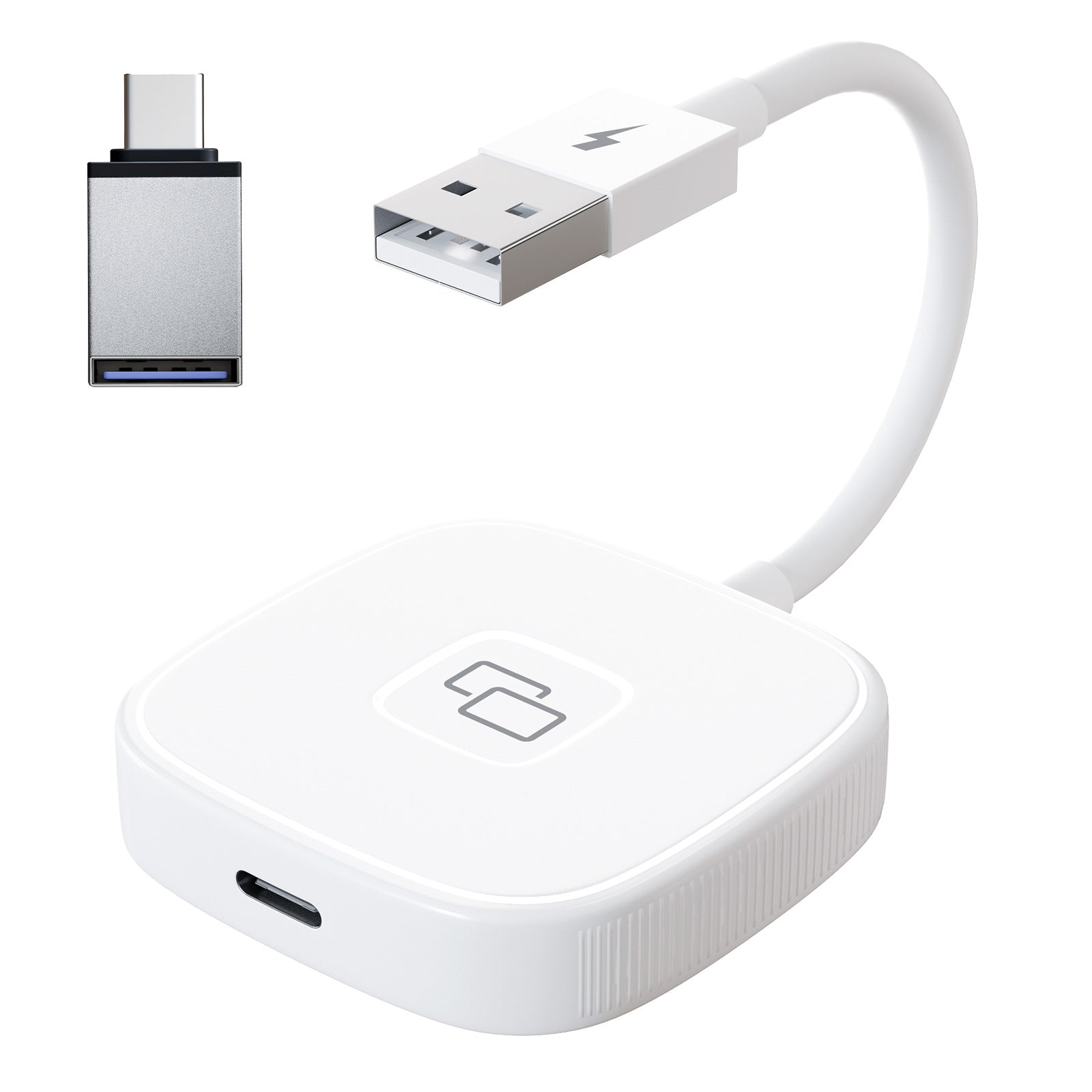 THT-020-7 Car Mirror Adapter AI BOX for iPhone Carplay to Car Display Adapter with USB-C Adapter, Wired Carplay Mirror Dongle