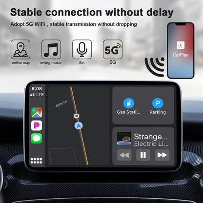 THT-020-4 Wireless CarPlay Adapter, CarPlay Dongle AI BOX for Wired CarPlay Cars, Wired to Wireless CarPlay Converter