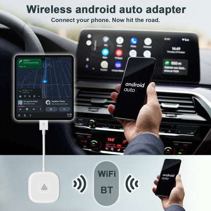 THT-020-4+ Wireless CarPlay Adapter Wired to Wireless Android Auto CarPlay Converter Support USB / Type-C Interface