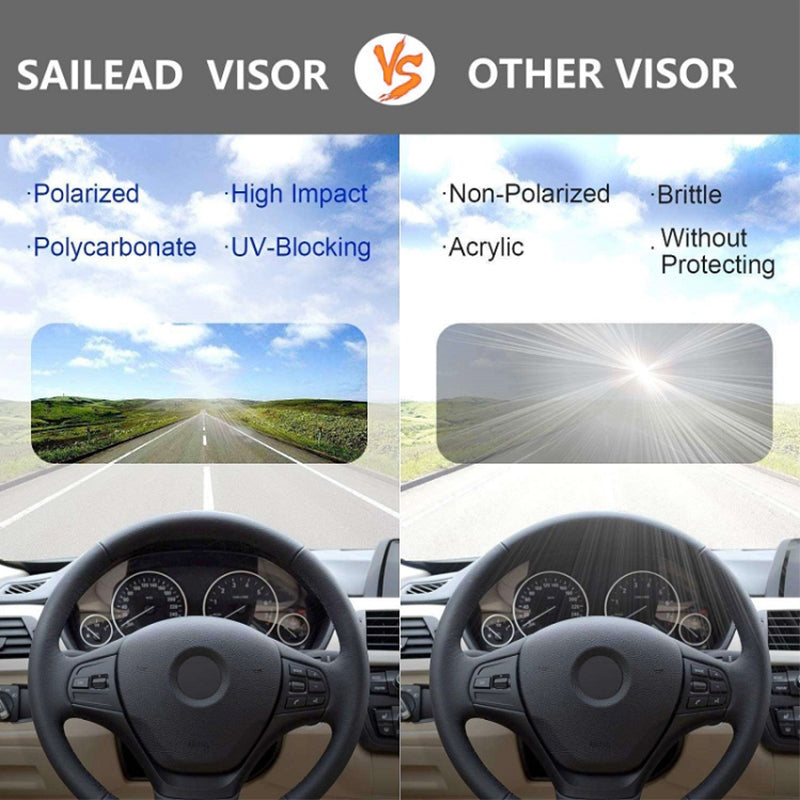 360 Degree Adjustable Car Visor Extender Windshield Shade Car Visor Polarised Sunshade Extender for Front Seat Driver