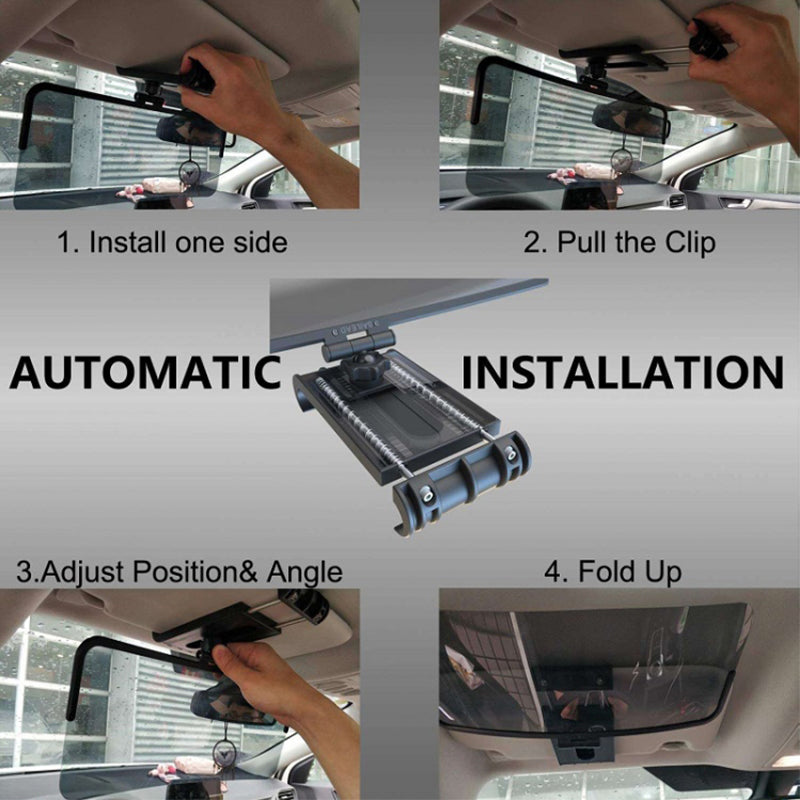 360 Degree Adjustable Car Visor Extender Windshield Shade Car Visor Polarised Sunshade Extender for Front Seat Driver