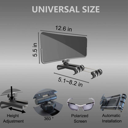 360 Degree Adjustable Car Visor Extender Windshield Shade Car Visor Polarised Sunshade Extender for Front Seat Driver
