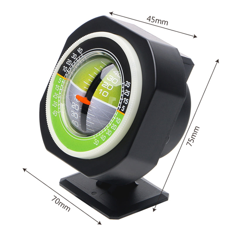 Car Mount Inclinometer with LED Light Rotating Inclination Measuring Gauges
