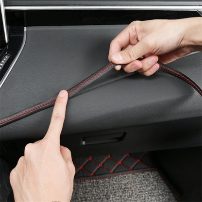 2m Car Center Console Decorative Strip PU Leather Adhesive Interior Trim Strip
