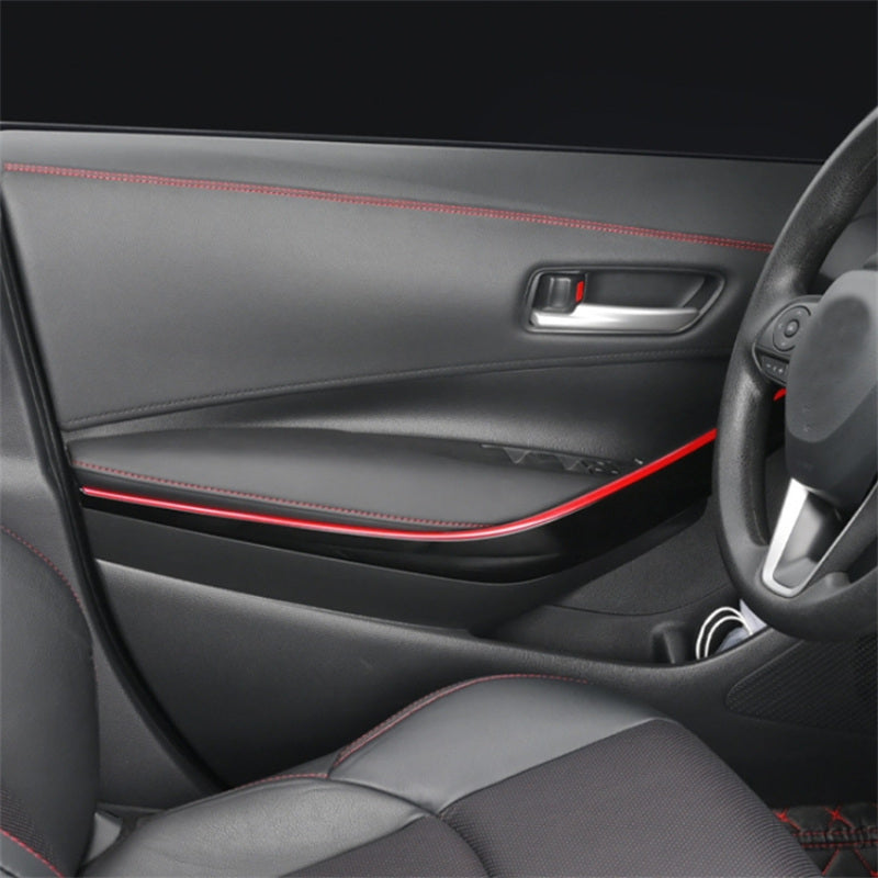 2m Car Center Console Decorative Strip PU Leather Adhesive Interior Trim Strip