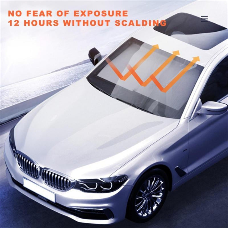 2Pcs Summer Car Windshield Sun Shade Umbrella Sunshade Cover UV Reflective Front Window Sun Visor