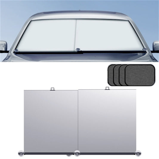 Car Windshield Sun Shade Auto SUV Sun Heat Block Hood Cover (2 Front Sun Visor + 4 Side Window Sunshade