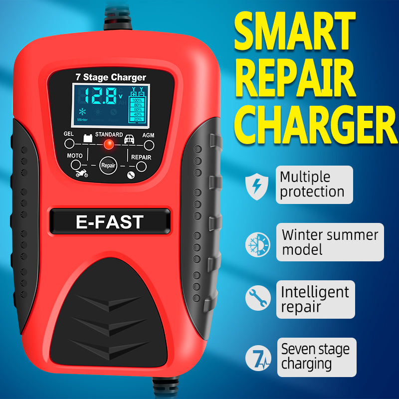 E-FAST zyx-J20 12V 7A 7-Stage Battery Charger Car Motorcycle Lead-Acid Battery Charger Maintainer