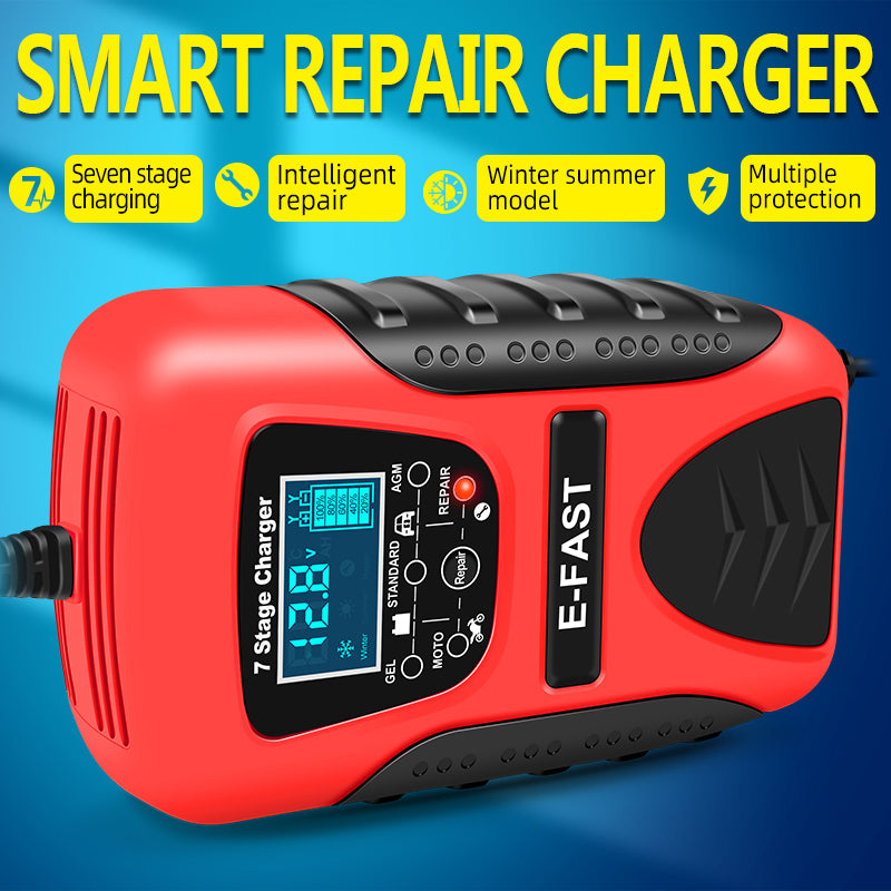 E-FAST zyx-J20 12V 7A 7-Stage Battery Charger Car Motorcycle Lead-Acid Battery Charger Maintainer