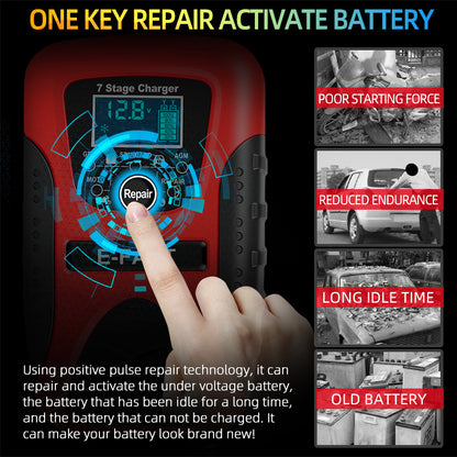 E-FAST zyx-J20 12V 7A 7-Stage Battery Charger Car Motorcycle Lead-Acid Battery Charger Maintainer