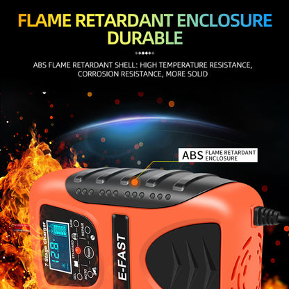 E-FAST zyx-J20 12V 7A 7-Stage Battery Charger Car Motorcycle Lead-Acid Battery Charger Maintainer