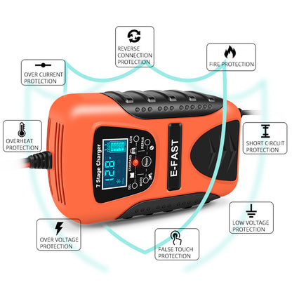 E-FAST zyx-J20 12V 7A 7-Stage Battery Charger Car Motorcycle Lead-Acid Battery Charger Maintainer