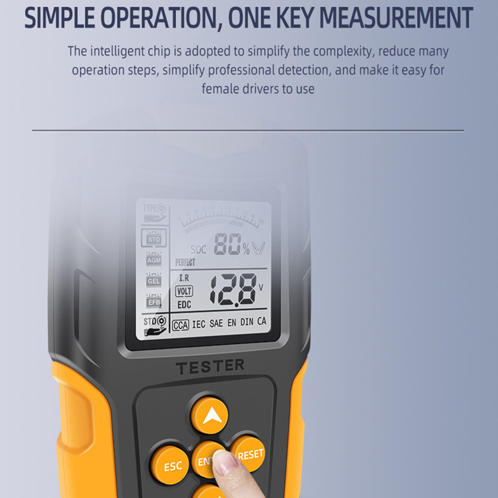 E-FAST TK100 12V / 24V Car Battery Tester Battery Analyzer Digital Resistance Measuring Instrument