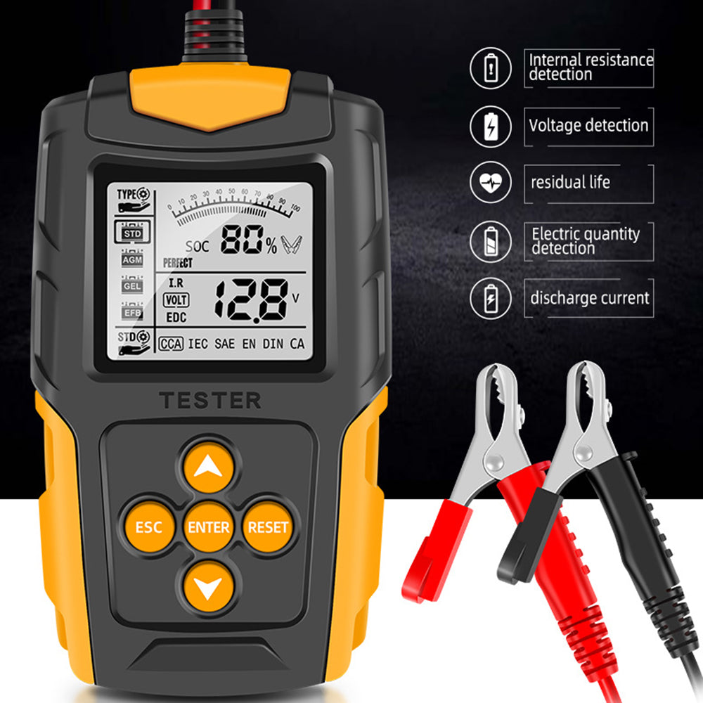 E-FAST TK100 12V / 24V Car Battery Tester Battery Analyzer Digital Resistance Measuring Instrument