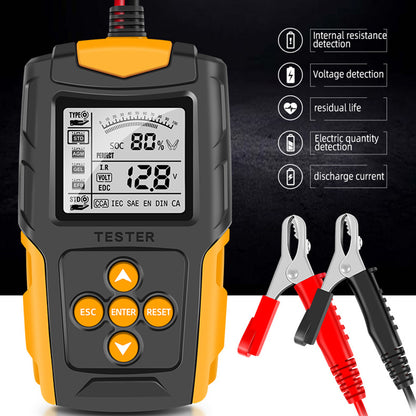 E-FAST TK100 12V / 24V Car Battery Tester Battery Analyzer Digital Resistance Measuring Instrument