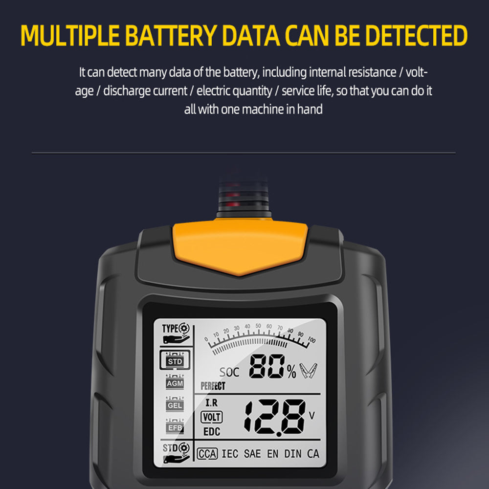 E-FAST TK100 12V / 24V Car Battery Tester Battery Analyzer Digital Resistance Measuring Instrument