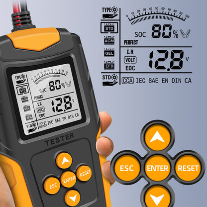 E-FAST TK100 12V / 24V Car Battery Tester Battery Analyzer Digital Resistance Measuring Instrument