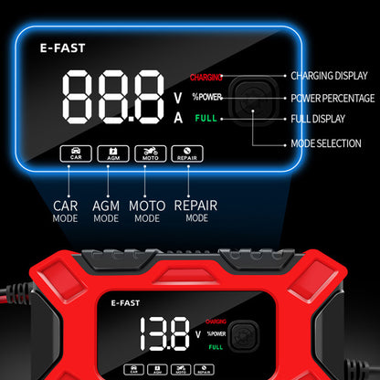 E-FAST TK300 12V Car Motorcycle Battery Charger Lead-Acid Battery Restore Charger
