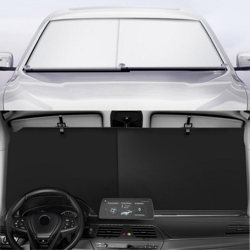 PM-1120 Summer Aluminum Alloy Car Windshield Sun Shade Umbrella Sunshade Cover UV Reflective Front Window Sun Visor