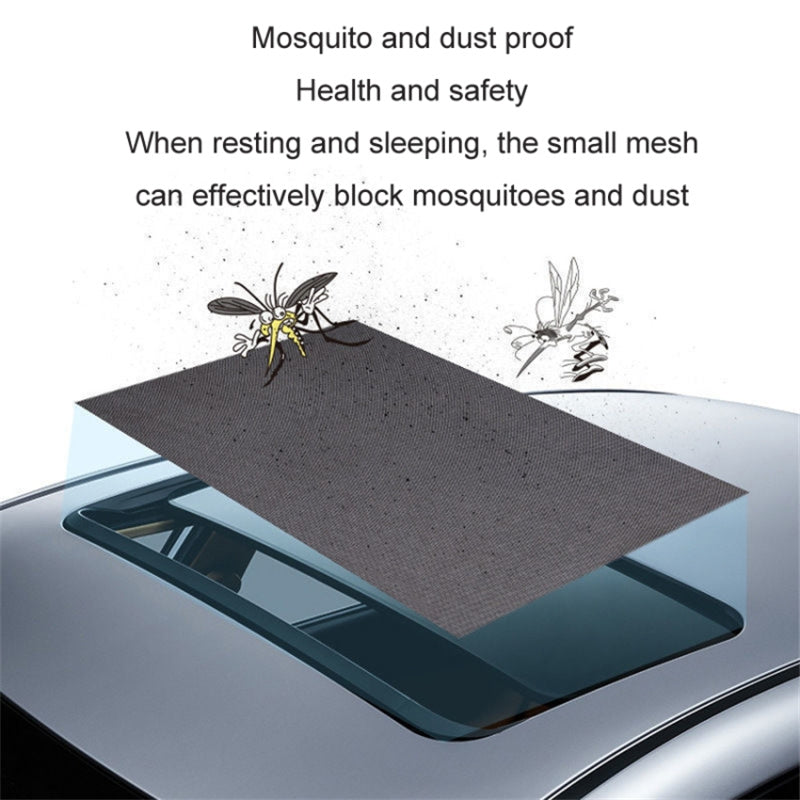 Magnetic Car Sunroof Window Sunshade UV Protection Anti Mosquito Mesh Cover Shading Net, Size L: 100*65cm