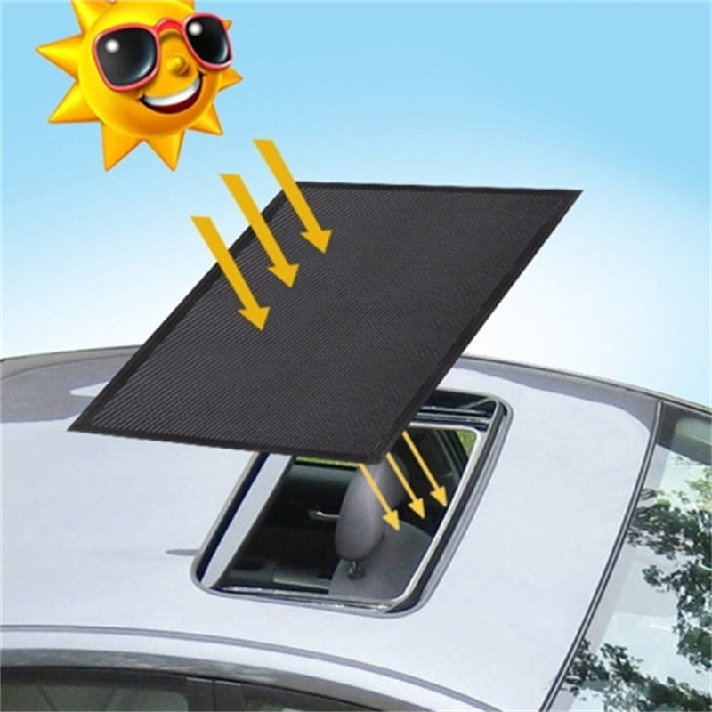 Magnetic Car Sunroof Window Sunshade UV Protection Anti Mosquito Mesh Cover Shading Net, Size L: 100*65cm