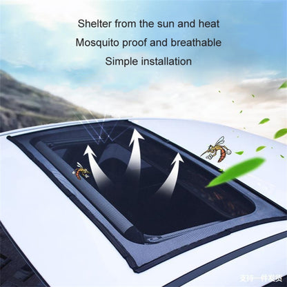 Magnetic Car Sunroof Window Sunshade UV Protection Anti Mosquito Mesh Cover Shading Net, Size L: 100*65cm