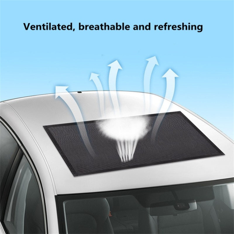 UV Protection Magnetic Car Sunroof Window Sunshade Anti Mosquito Mesh Cover Shading Net, Size S: 95*55cm