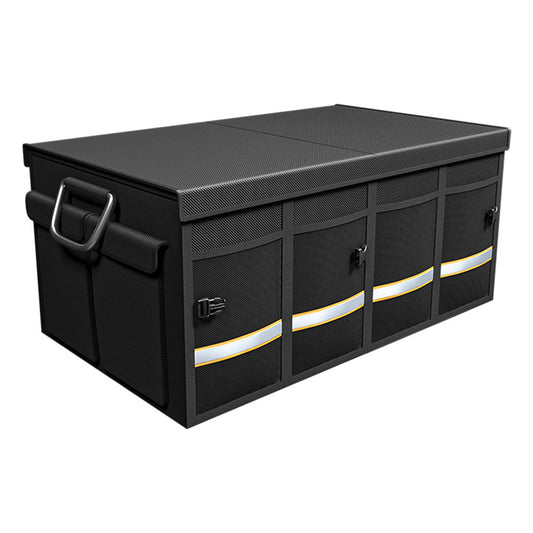 YH-4331 46L Car Trunk Folding Storage Box PP Divider Outdoor Travel Trunk Organizer with Lid