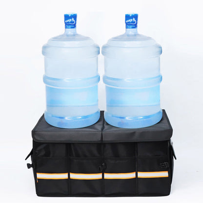 YH-4331 46L Car Trunk Folding Storage Box PP Divider Outdoor Travel Trunk Organizer with Lid