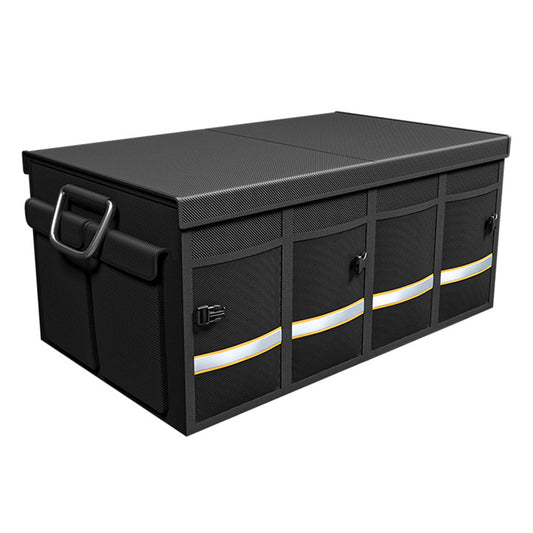 YH-4331 66L Outdoor Travel Trunk Organizer Storage Case Multipurpose Car Trunk Storage Box with Lid