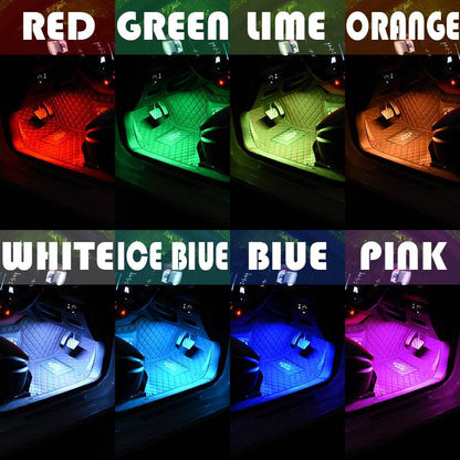 E9U72 RGB Car Ambient Light USB 5V Bluetooth APP Control 72LED Car Decoration Light Strip