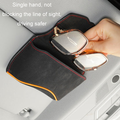 Universal Clip-on Sunglasses Case for Car Sunvisor Card Holder Glasses Storage Box